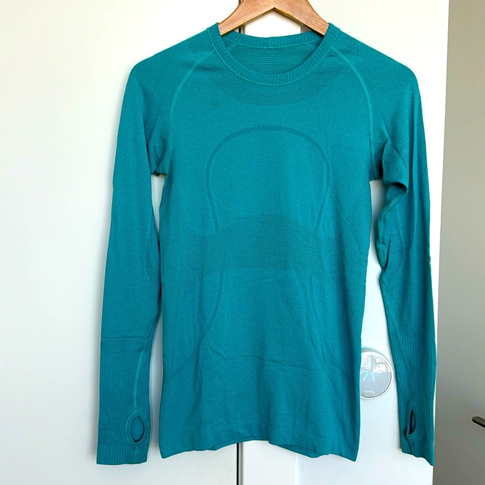 Lululemon long sleeve swiftly - teal - size 6